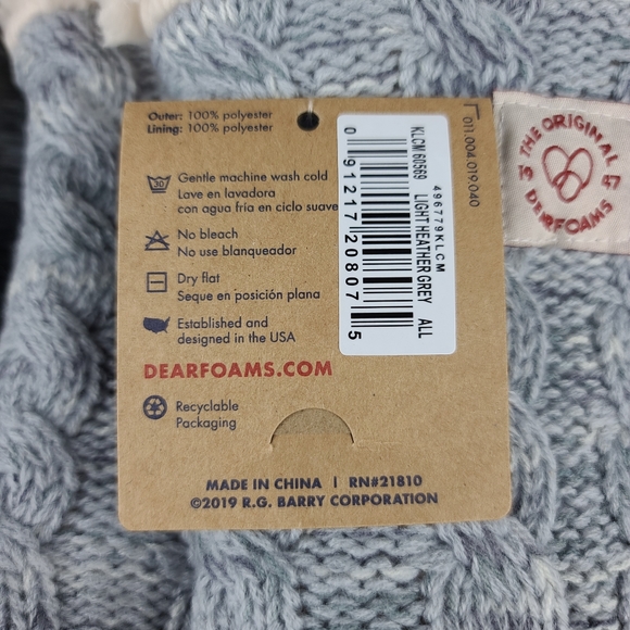 2 pairs of Dearfoams boot height slipper socks - Picture 5 of 8